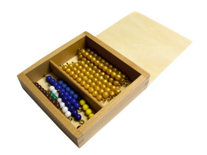 Caja de perlas del 1 al 10 - Material Montessori-vista frontal