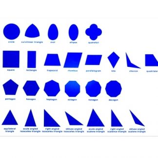 Tarjetas de control del gabinete de geometría - material montessori-vista frontal
