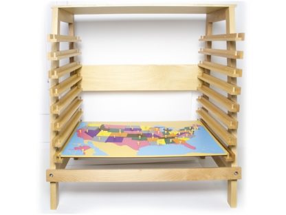 Mueble para Mapas Puzzle de Geografía - Material Montessori-vista frontal