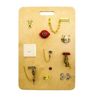 tablero de candados- vista superior-material montessori