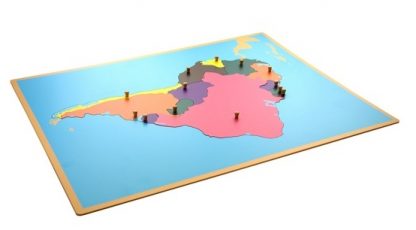 Puzzle: Mapa de América del Sur - Material Montessori