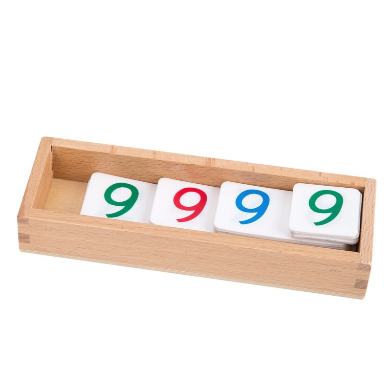 Caja de números pequeños de pvc-Material Montessori