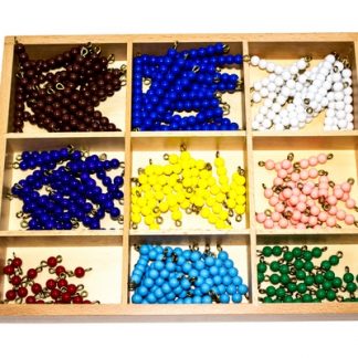 Caja de perlas para tablero ajedrez - Material Montessori-vista frontal