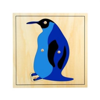 Este material consta de un puzzle de madera que le enseña al niño las diferentes partes del pingüino,vista frontal,foto redes sociales,mmm329